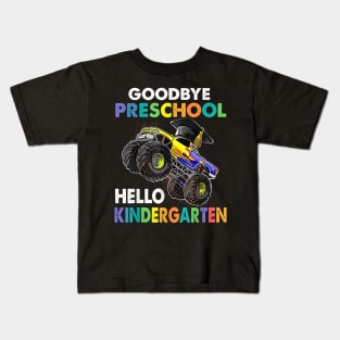 Goodbye Preschool Kindergarten Monster Truck Graduation Boys Kids T-Shirt